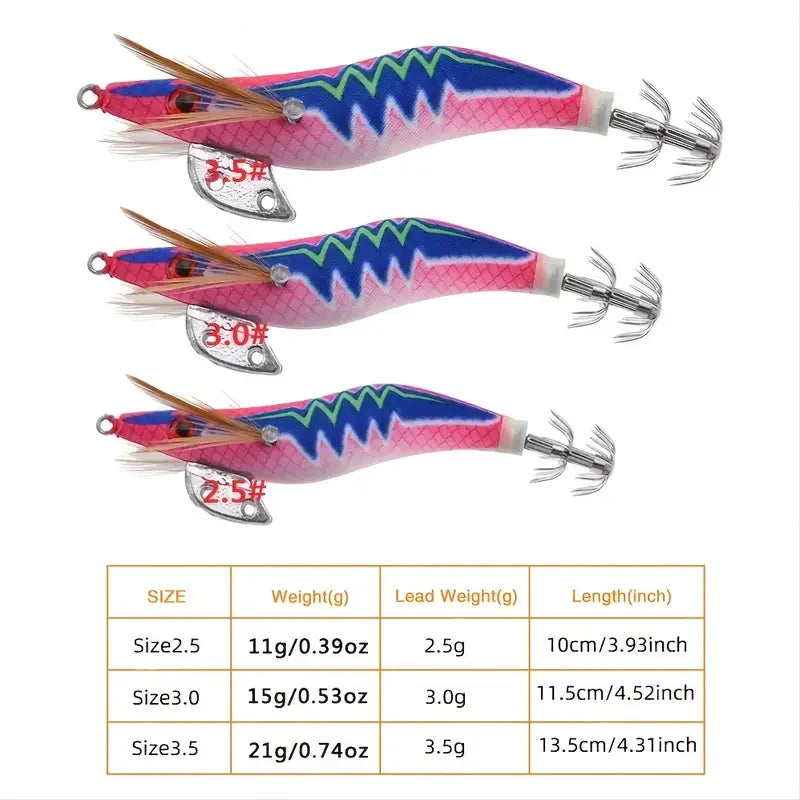 Lure Squid Jig Hook 10pcs- Realistic