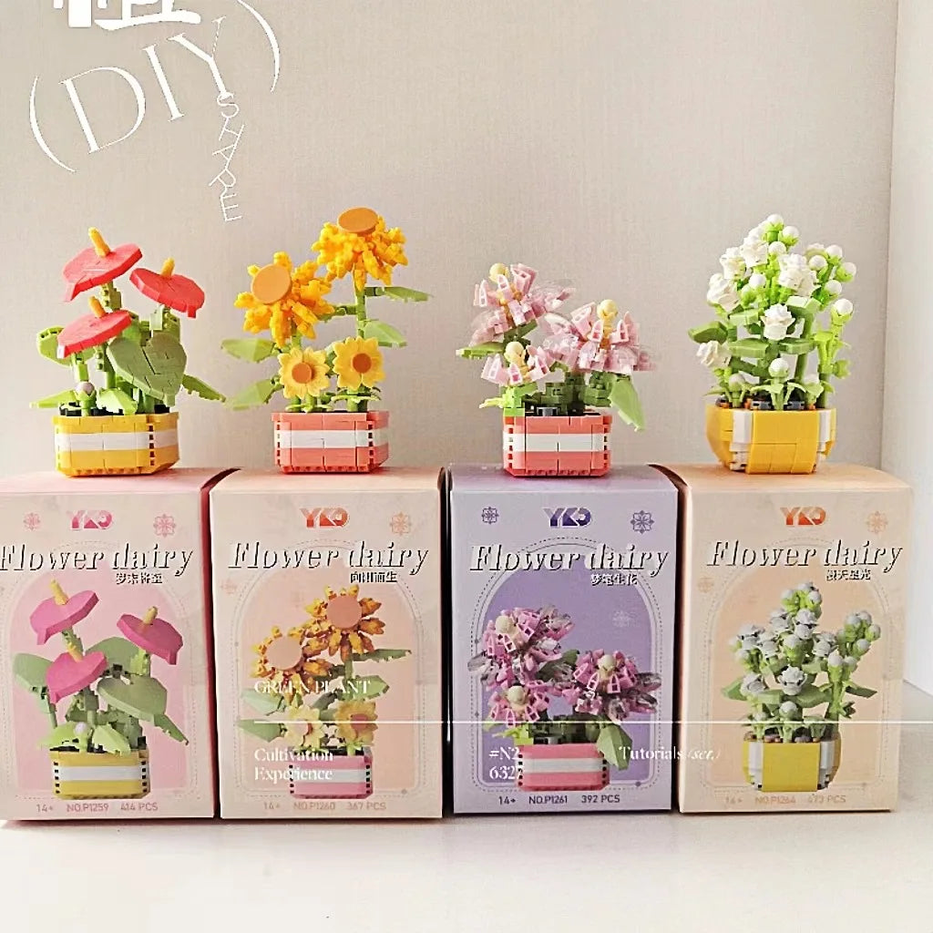 Realistic Succulent Small Potted Building Block