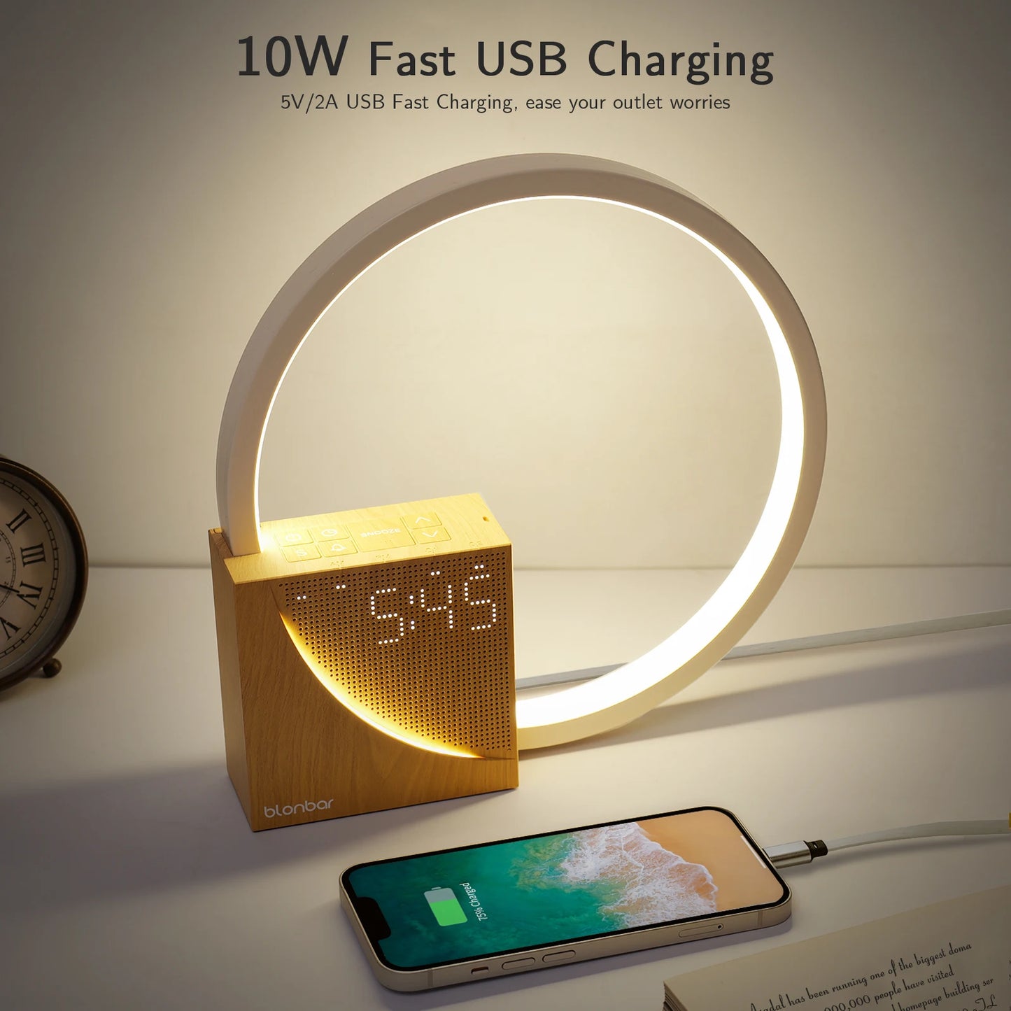 Touch Lamps Bedside with 10W USB Charging Port